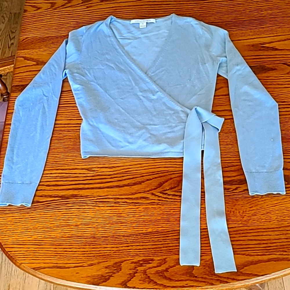 Light blue Diane von Furstenberg Wrap Sweater